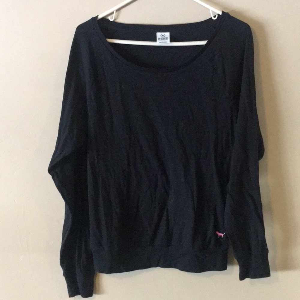 PINK - black, off the shoulder tee